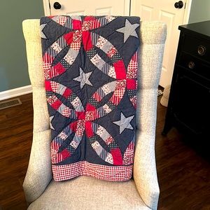 Americana Throw/ Twin Quilt. Perfect size for over a rocker, recliner!